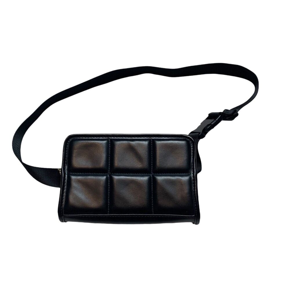 Amanda Uprichard Black Quilted Crossbody Belt Bag